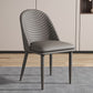 Minimalist Armless Solid Back Chair for Kitchen Leather Dining Chair