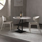Glossy White Stone Dining Table Set 1/2/3/4 Pieces Modern Dinette Set for Kitchen