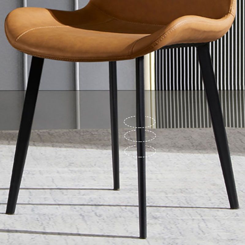 Industrial Style Solid Back Arm Chairs Leather Dining Chairs for Home Use (Set of 2) Clearhalo ' kitchen&dining_furn' 'Dining Chairs' 'Dining Tables & Seating' 'dining_chair' 'furn' 'furn_dining_chair' 'Furniture' 'furniture_dining_chair' 'Kitchen & Dining Furniture' 'kitchen' 1200x1200_25fe2236-b087-471c-93ea-c3b18eb01724