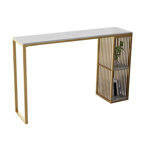 Table de table de bar en marbre rectangle luxueux Table de comptoir 1/3 pièces avec tabourets hauts
