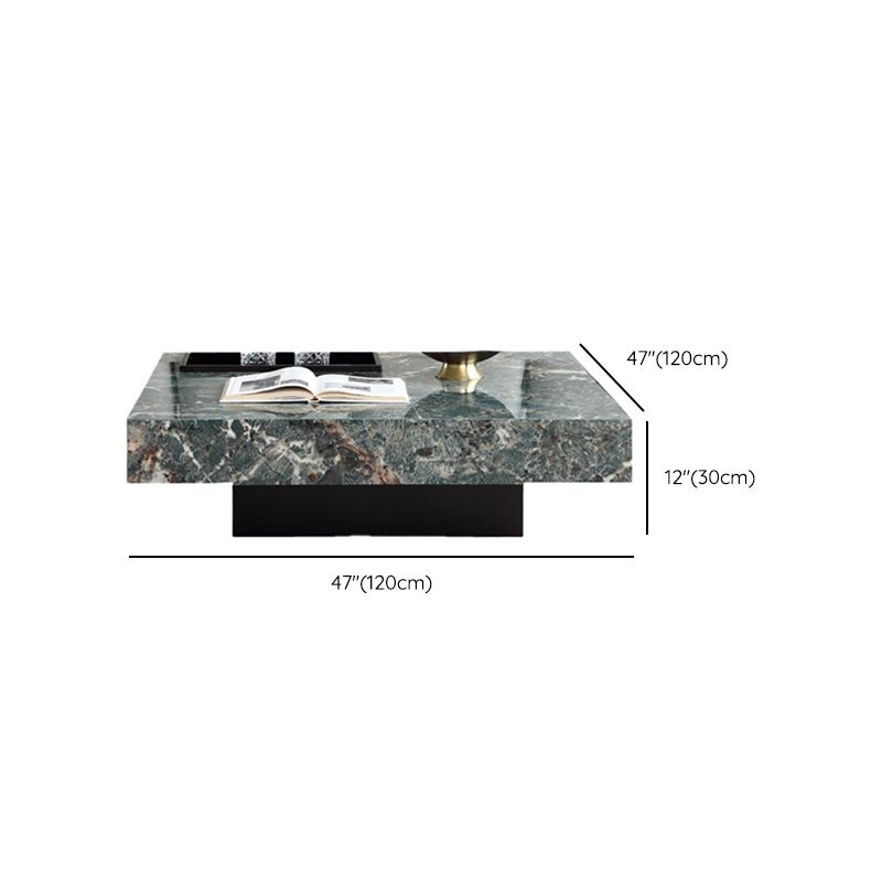 Contemporary Stone Coffee Table Rectangle Sled Coffee Cocktail Table Clearhalo 'Coffee & Accent Tables' 'Coffee Tables' 'coffee_tables' 'furn' 'furn_coffee_tables' 'Furniture' 'Living Room Furniture' 1200x1200_260155f6-c8a8-4116-b1c3-997d2f908643