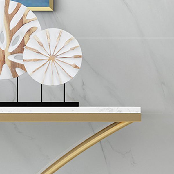Tabla de consola de mármol Glam 31.5 "Tabla de acento de 1 estante de altura para Hall