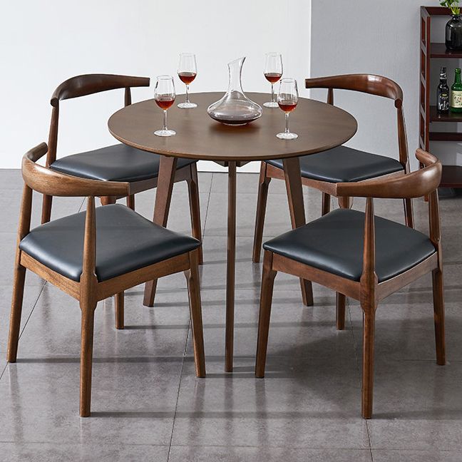 Mesa de comedor de madera restaurante sala de estar contemporánea