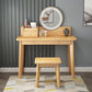 Vanité de maquillage de table en bois massif de 29,52 "Hauteur avec miroir et tiroirs