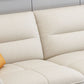 Stain-Resistant Sectional Sofa for Living Room in White with Pillow Top Arm