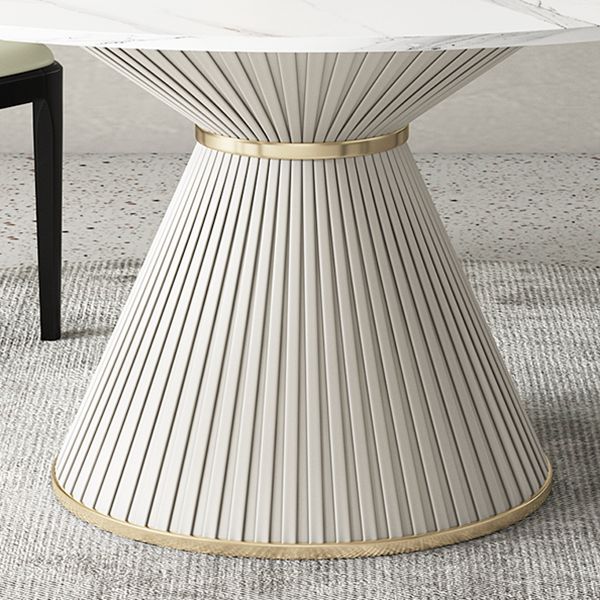 Nordic Round Sintered Stone Dining Table for 4/6 with Pedestal Base Dining Set for Restaurant Clearhalo 'Dining Room Sets' 'Dining Tables & Seating' 'dining_room_set' 'furn' 'furn_dining_room_set' 'Furniture' 'furniture_dining_room_set' 'Kitchen & Dining Furniture' 'kitchen&dining_furn' 'kitchen' 1200x1200_2604481c-319e-4ed4-83c7-a58f66ec49cd