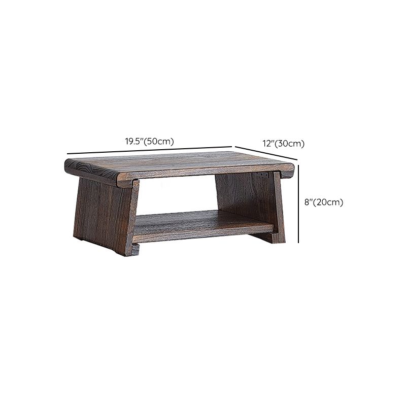 Traditional Side End Snack Table in Brown Solid Wood with Rectangle Top Clearhalo 'Coffee & Accent Tables' 'End & Side Tables' 'end_side_tables' 'furn' 'furn_end_side_tables' 'Furniture' 'Living Room Furniture' 1200x1200_26063f03-2d15-4da3-a9c2-cf5df4395175