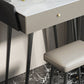 Modern Grey Makeup Vanity Desk Desk Slate Top Top Up Vanity per camera da letto