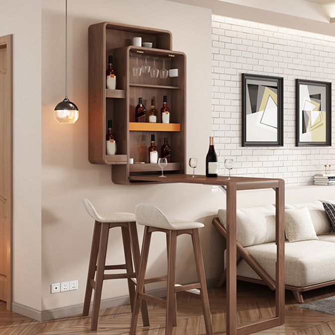 Bartisch aus massivem Holz, klappbarer Esstisch für Küche und Wohnzimmer