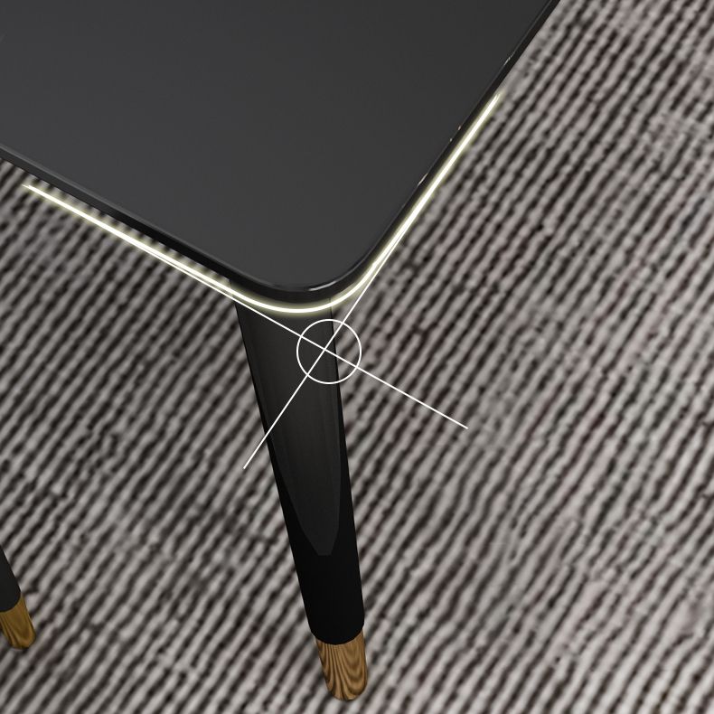 Industrial Style Home Sintered Stone Dining Table Rectangle Shape Table with 4 Legs Base Clearhalo ' dining_table' 'Dining Tables & Seating' 'Dining Tables' 'furn' 'furn_dining_table' 'Furniture' 'furniture_dining_table' 'Kitchen & Dining Furniture' 'kitchen&dining_furn' 'kitchen' 'kitchen_dining_table' 1200x1200_260c2c7f-2053-486c-b327-908c1fa59608