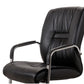 No Distressing Black Arm Chair Faux Leather and Chrome Frame Office Chair Clearhalo 'furn' 'furn_office_chair' 'Furniture' 'Office Chairs' 'Office Furniture' 'office_chair' 1200x1200_2610f1aa-8403-4a95-80a2-6b6fcc0582fd