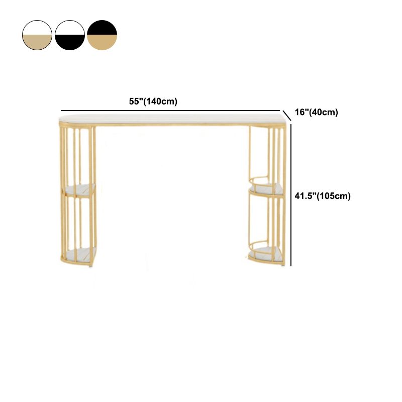 Indoor Oval Pub Dining Set 1/2/3 Pieces Stone and Metal Pub Set with Storage Clearhalo 'Bar Furniture' 'furn' 'furn_home_bar_bar_sets' 'Furniture' 'Home Bars & Bar Sets' 'home_bar_bar_sets' 'Kitchen & Dining Furniture' 1200x1200_2612aeea-ad1c-4164-8eb9-da82245848fc