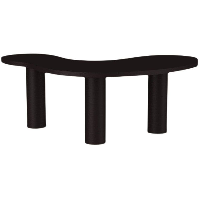 Bureau de bureau contemporain Bois massif 29,5 "Hauteur Bureau d'écriture en noir avec jambes