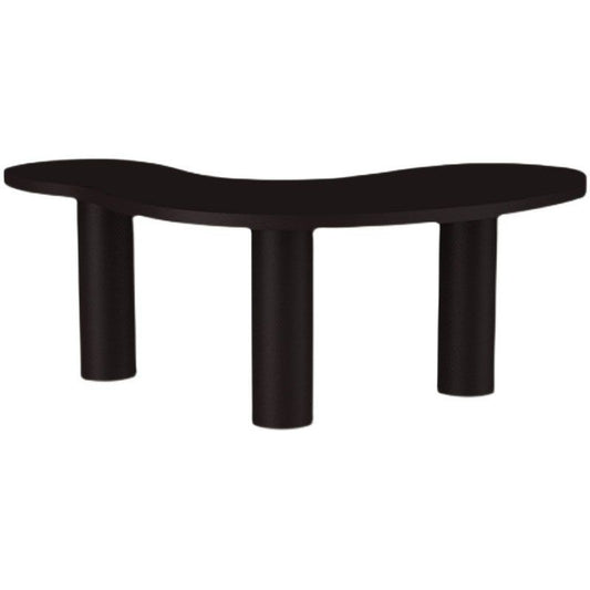 現代のオフィスデスクソリッドウッド29.5 "脚付きの黒の高さのライティングデスク