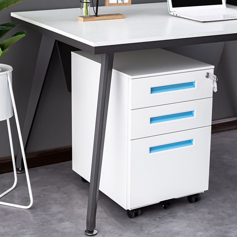 Moderne Metallschrank -Verriegelungsschubladen -Aktenschrank mit Rizinus