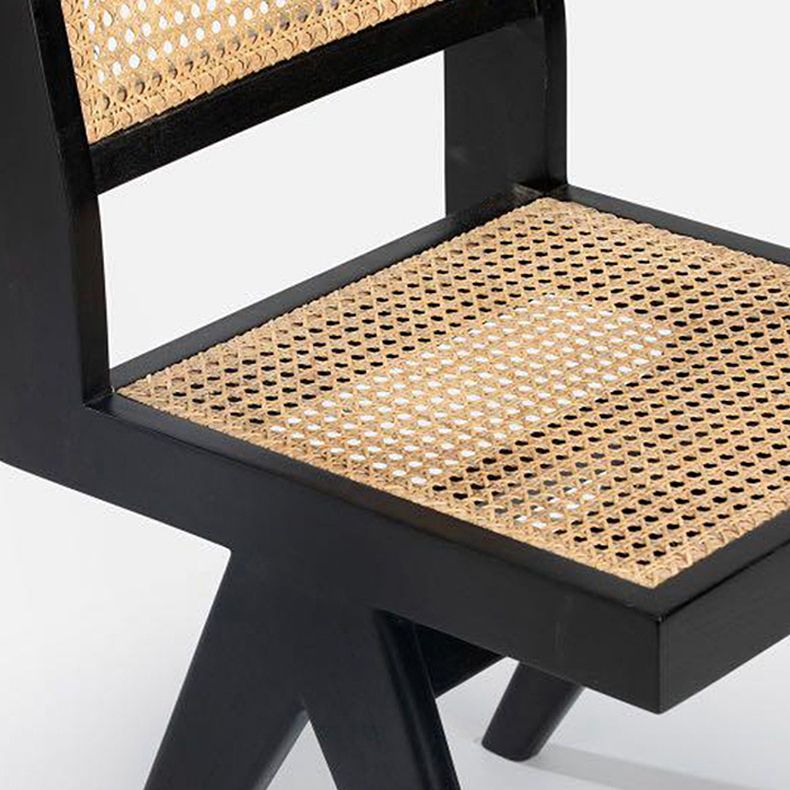 Silla de comedor de espalda abierta sillas de comedor de madera sólida sin brazo