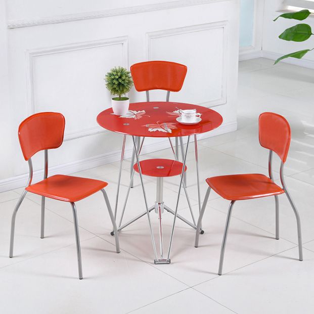Modern Style Glass Kitchen Dining Room Table Round Table with Metal Base Clearhalo ' dining_table' 'Dining Tables & Seating' 'Dining Tables' 'furn' 'furn_dining_table' 'Furniture' 'furniture_dining_table' 'Kitchen & Dining Furniture' 'kitchen&dining_furn' 'kitchen' 'kitchen_dining_table' 1200x1200_26140804-43bd-4262-b62d-00341b0491c5