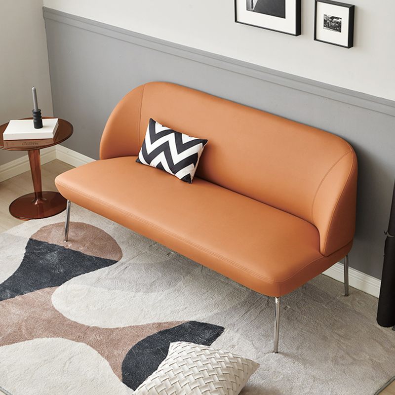 Canapé moderne de 2/3 places canapé en cuir en cuir avec des jambes en métal