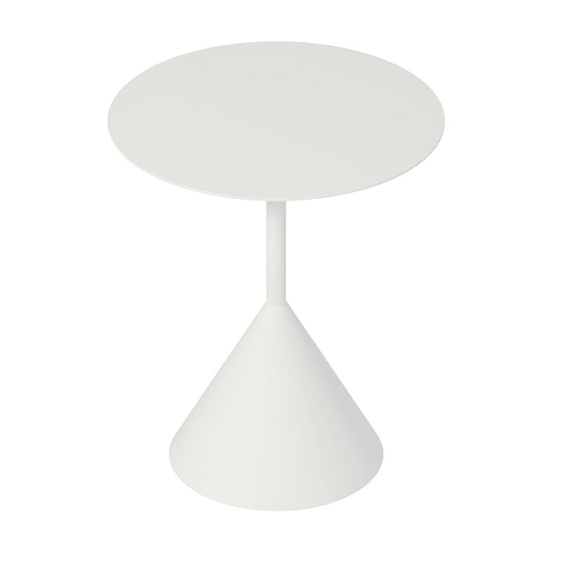 Tavolino tondo in metallo in metallo in metallo di metà secolo 19,6 "/21,6"