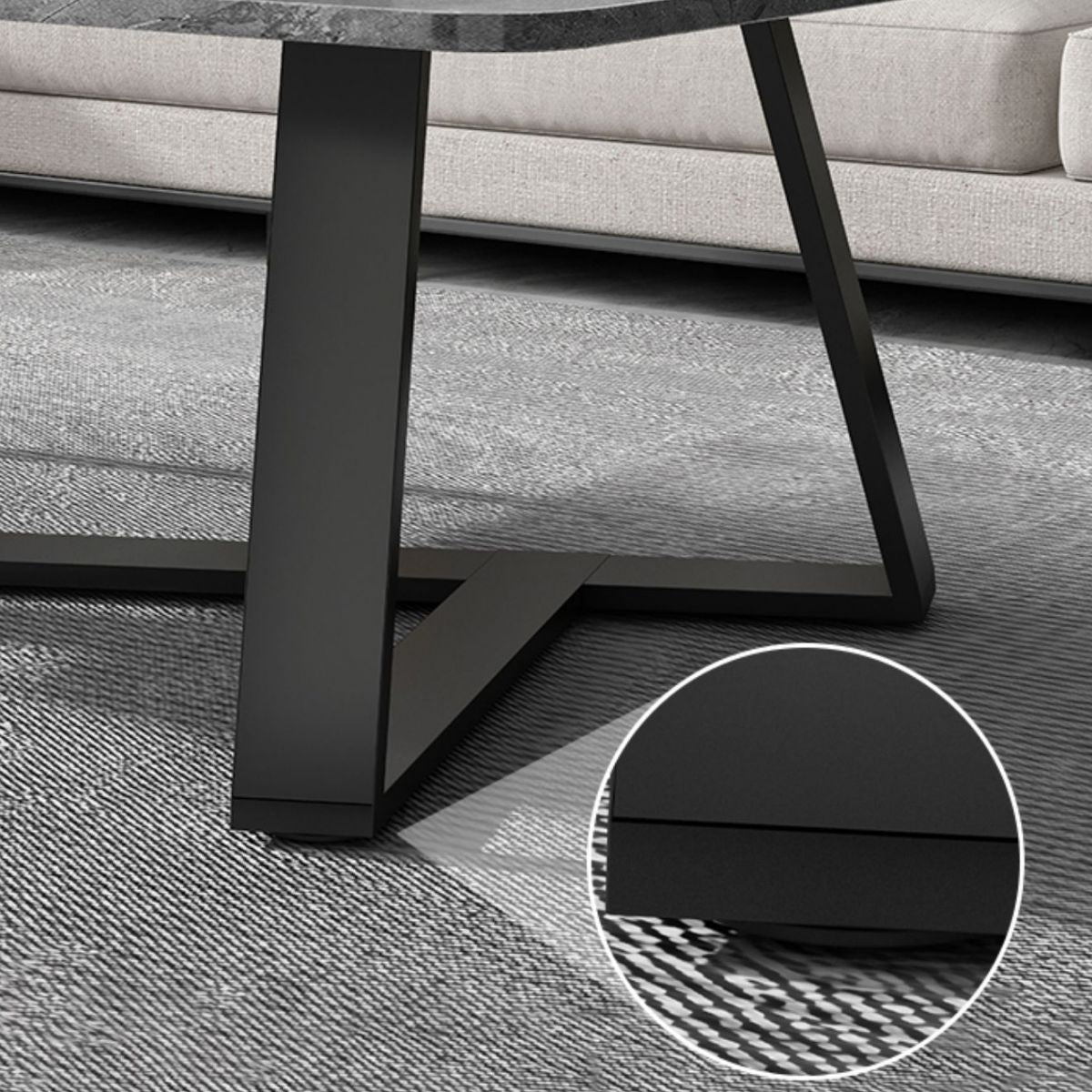 Tavolino da caffè con gambe incrociate Tavolino rettangolare minimalista in legno massello