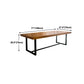 Brown Pine Wood Top Rectangular Desk Industrial Office Desk with Trestle Clearhalo 'furn' 'furn_office_desk' 'Furniture' 'Office Desks' 'Office Furniture' 'office_desk' 1200x1200_2616407e-86d7-4f4d-8045-f7d29521548e