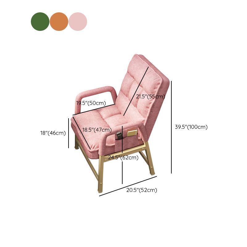 Eigentijdse metalen arm stoel verstelbare rughoogte bureau stoel