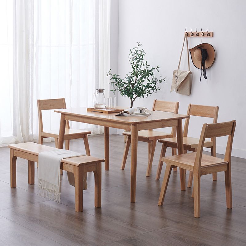 Rectangle Balata Wood Table Modern Dining Table with 4 Legs for Restaurant Clearhalo ' dining_table' 'Dining Tables & Seating' 'Dining Tables' 'furn' 'furn_dining_table' 'Furniture' 'furniture_dining_table' 'Kitchen & Dining Furniture' 'kitchen&dining_furn' 'kitchen' 'kitchen_dining_table' 1200x1200_2617856a-1db1-4cbd-945e-f991a35cfa69