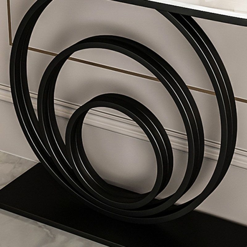 Mesa de consola de glamour de 31.5 pulgadas de acento de altura con 1 estante