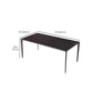 Table de salle à manger de style simplicité Table de salle à manger rectangulaire en pierre en noir