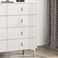 15.6-inch Width Glam Storage Chest Stone Storage Chest Dresser