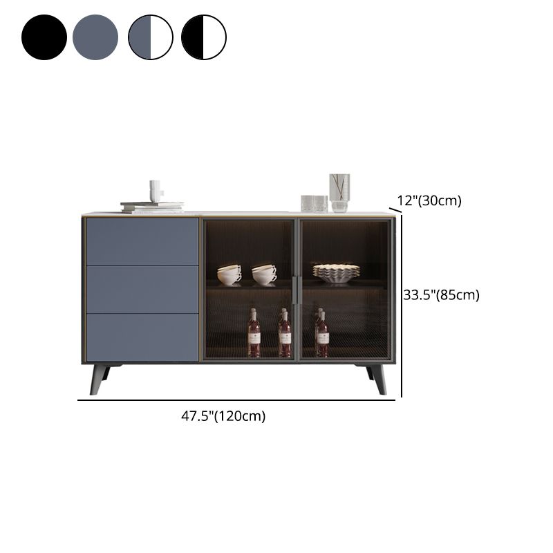 Rittangolo Sinterizzato Sinterite Siete di stoccaggio glam con cassetti e porte