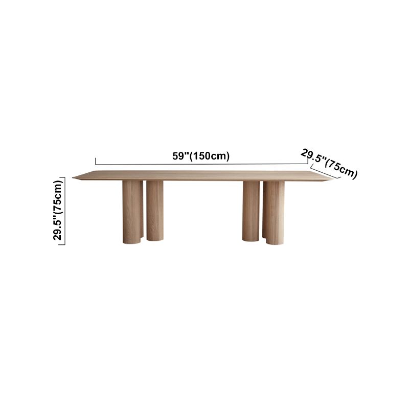 Rectangle Shape Casual Dining Table Solid Wood Fixed Table for Kitchen Clearhalo ' dining_table' 'Dining Tables & Seating' 'Dining Tables' 'furn' 'furn_dining_table' 'Furniture' 'furniture_dining_table' 'Kitchen & Dining Furniture' 'kitchen&dining_furn' 'kitchen' 'kitchen_dining_table' 1200x1200_261edf92-9a37-4604-a814-d101e88ea929