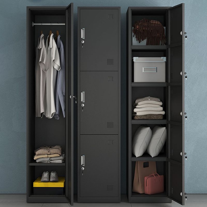 Eigentijdse metalen garderobe kast scharnierende garderobe armoire voor thuis