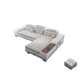 Modern Style Sectional Tufted Back Ramp Armrest White Storage Rack Sofa Clearhalo 'furn' 'furn_sectionals' 'Furniture' 'Living Room Furniture' 'Sectionals' 1200x1200_26209c87-f0fe-4986-a0f0-4b6c6a64442c