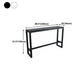 Industrial Black Iron Bar Table Marble Rectangle Top 41.3"H Bistro Table, Only Table Clearhalo 'Bar Furniture' 'Bar Tables' 'bar_tables' 'furn' 'furn_bar_tables' 'Furniture' 'furniture_bar_tables' 'Kitchen & Dining Furniture' 1200x1200_2621af6c-5815-4ddd-b5c1-b711726c7aa5