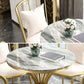 Glam Sintered Stone Dining Room Set with Round Table and Metal Base Formal Dining Table Furniture Clearhalo 'Dining Room Sets' 'Dining Tables & Seating' 'dining_room_set' 'furn' 'furn_dining_room_set' 'Furniture' 'furniture_dining_room_set' 'Kitchen & Dining Furniture' 'kitchen&dining_furn' 'kitchen' 1200x1200_26222838-efa8-42c8-a4d2-6b02337b4e41