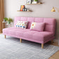 30.31" H Linen Armless Sofa with Biscuit Back Foldable Convertible Sofa Clearhalo 'furn' 'furn_sofas' 'Furniture' 'furniture_sofas' 'kitchen' 'kitchen_sofas' 'Living Room Furniture' 'Sofa' 'sofas' 1200x1200_26223f5c-ae94-431b-b2b5-3772a3d6678a