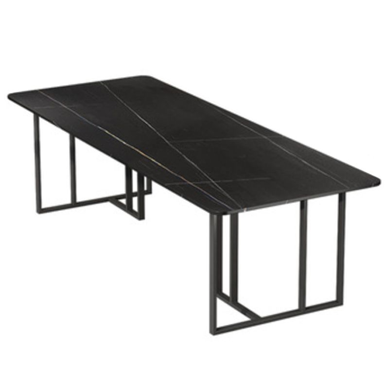 Gebogen slede schrijfbureau glam bureau met metalen benen, 29,5 'lang