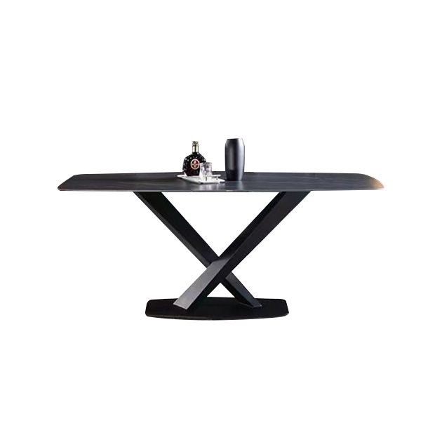 Simplicity Style Furniture Rectangle Stone Dining Room Table for Kitchen