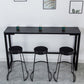 Contemporary Bar Dining Table Indoor Rectangle Bar Table with Iron Base Clearhalo 'Bar Furniture' 'Bar Tables' 'bar_tables' 'Furniture' 'furniture_bar_tables' 'Kitchen & Dining Furniture' 'kitchen&dining_furn' 'kitchen' 1200x1200_26262792-d2b4-41c2-b2a2-f50225638285