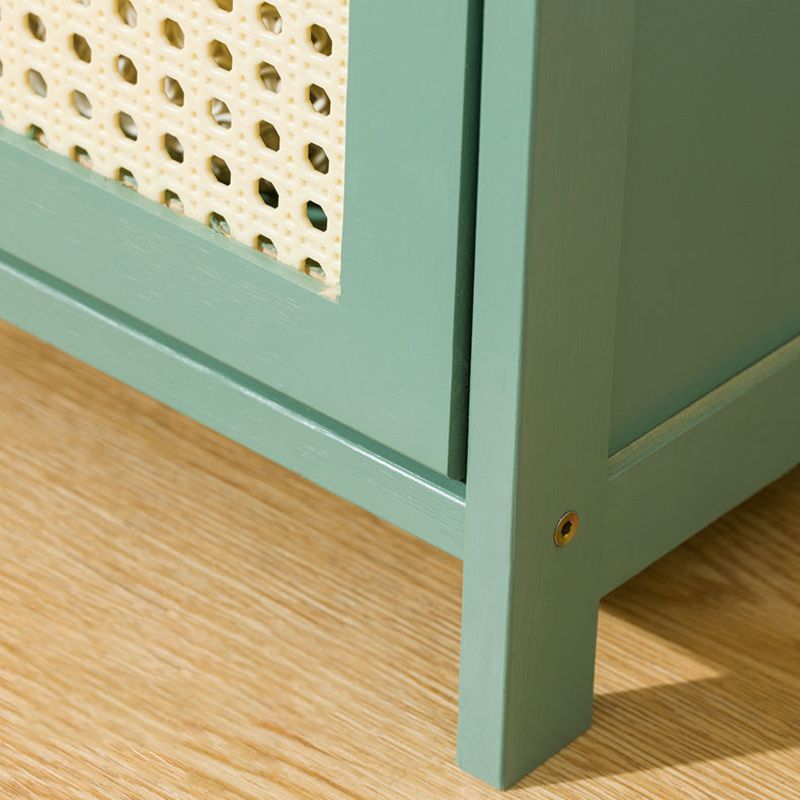13" Wide Steel 3/4/5 - Door Accent Cabinet, With Rattan, Green Clearhalo 'Cabinets & Chests' 'cabinets_chests' 'furn' 'furn_cabinets_chests' 'Furniture' 'Living Room Furniture' 1200x1200_26265a09-2abf-46d8-9bf2-8e7d36c869d6