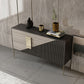 Contemporary Style Ash Wood Storage Sideboard Cabinet with Drawers