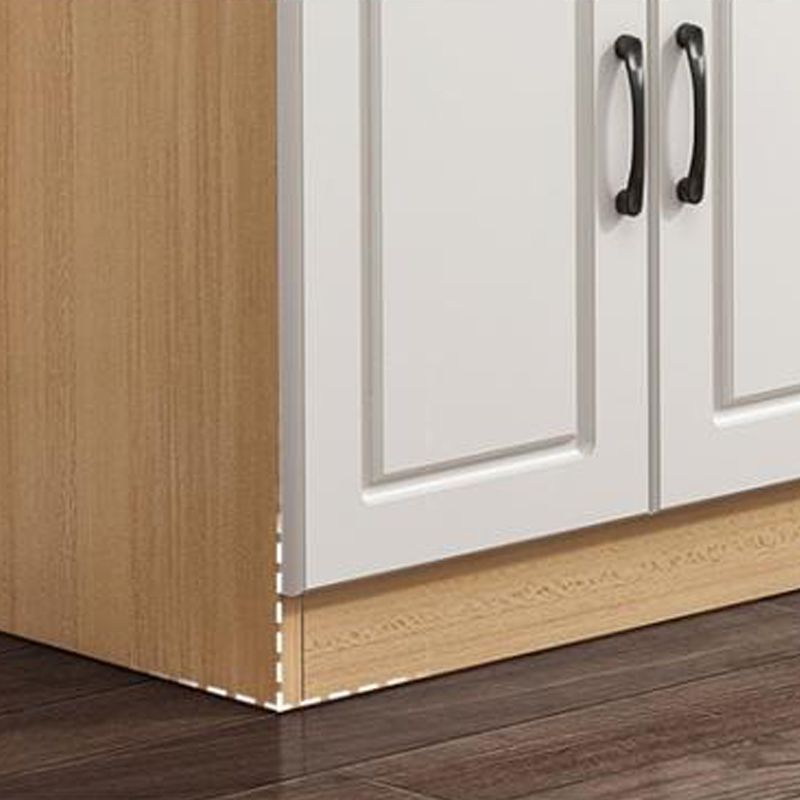 23.5 "H Modern Wooden TV Consola Open Storage Stand con cajón y puertas