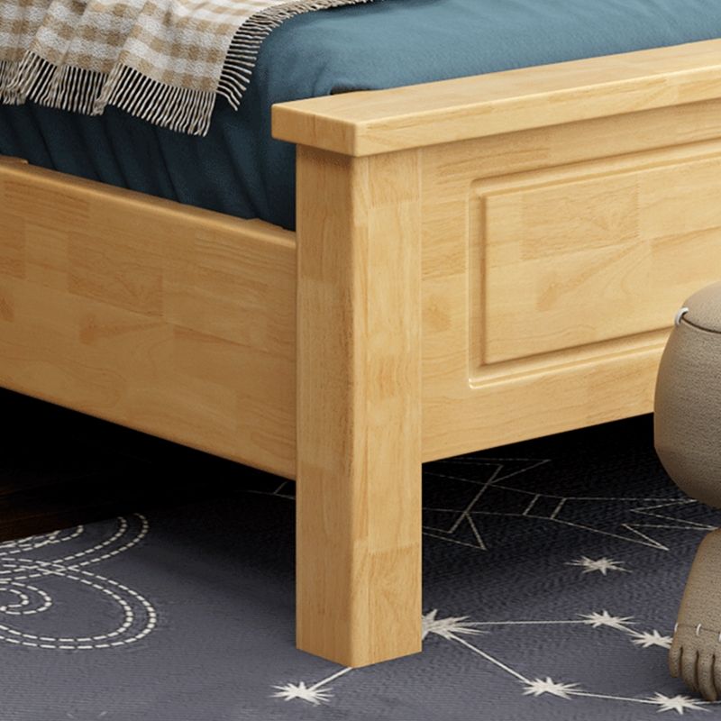 Skandinavische massive Holzmatratze mit Kopfteil Camelback Panel Bettrahmen enthalten