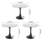 Round Sintered Stone White Dining Table Simplicity Tulip Table for Dining Room Clearhalo ' dining_table' 'Dining Tables & Seating' 'Dining Tables' 'furn' 'furn_dining_table' 'Furniture' 'furniture_dining_table' 'Kitchen & Dining Furniture' 'kitchen&dining_furn' 'kitchen' 'kitchen_dining_table' 1200x1200_2628bfb1-0caa-4711-98c6-a8b645a1f327