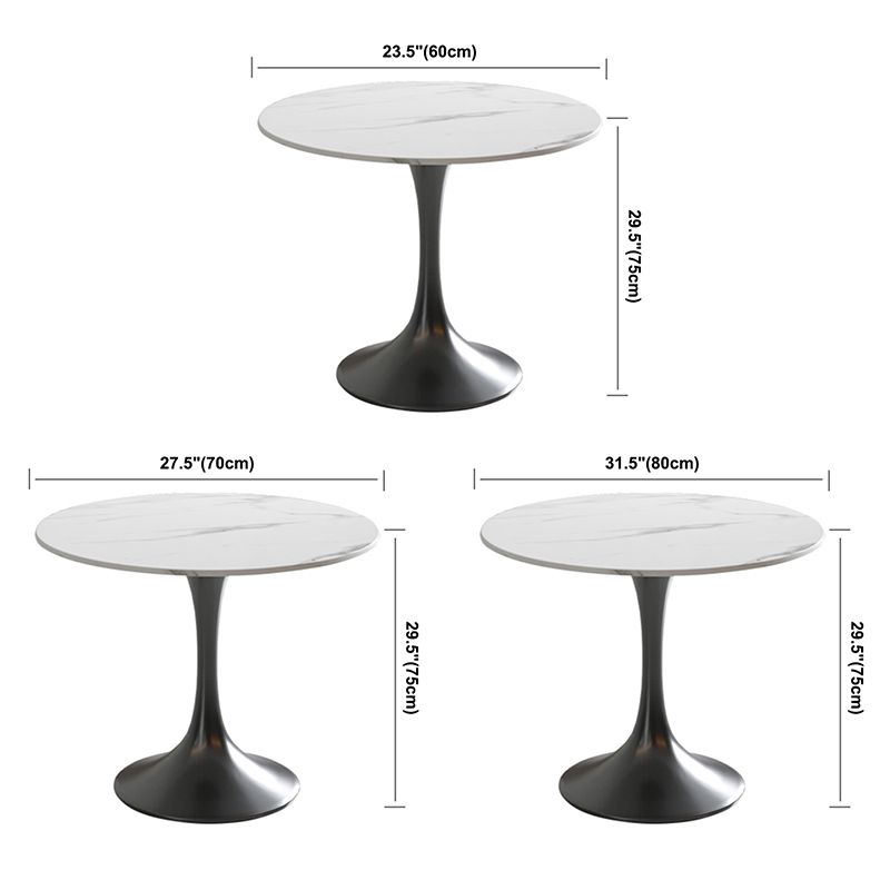 Round Sintered Stone White Dining Table Simplicity Tulip Table for Dining Room Clearhalo ' dining_table' 'Dining Tables & Seating' 'Dining Tables' 'furn' 'furn_dining_table' 'Furniture' 'furniture_dining_table' 'Kitchen & Dining Furniture' 'kitchen&dining_furn' 'kitchen' 'kitchen_dining_table' 1200x1200_2628bfb1-0caa-4711-98c6-a8b645a1f327