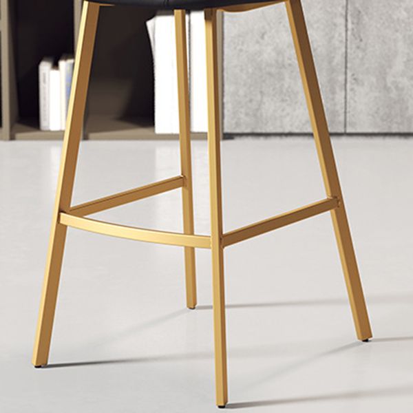 コンテンポラリーマット仕上げPUレザーバースツールミルクティーショップフットレストスツール