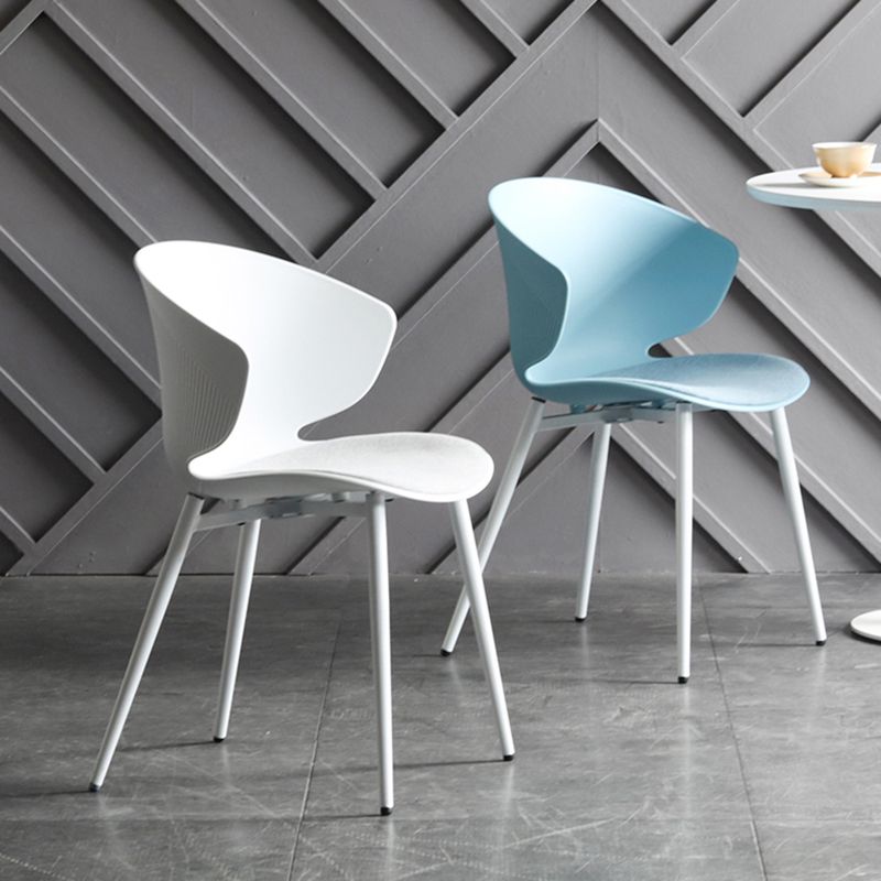 Contemporary Style Dining Chairs Armless Metal Side Wingback Chair for Kitchen Clearhalo ' kitchen&dining_furn' 'Dining Chairs' 'Dining Tables & Seating' 'dining_chair' 'furn' 'furn_dining_chair' 'Furniture' 'furniture_dining_chair' 'Kitchen & Dining Furniture' 'kitchen' 1200x1200_262b53a6-3a06-4584-8bef-6680a0ddf1ec