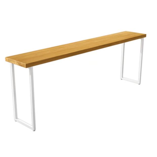 Modern White Iron Bar Dining Table Rectangle Pine Wood Indoor Bistro Table Clearhalo 'Bar Furniture' 'Bar Tables' 'bar_tables' 'furn' 'furn_bar_tables' 'Furniture' 'furniture_bar_tables' 'Kitchen & Dining Furniture' 1200x1200_262c9133-d11f-463e-bab9-94768364bbbc