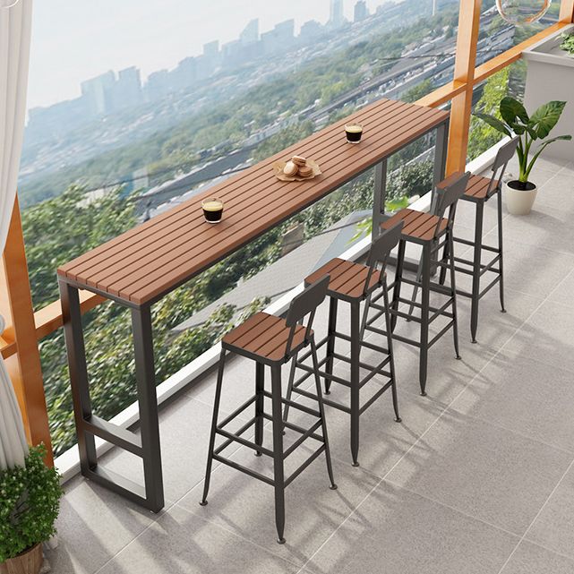 Contemporary Bar Stool Armless Barstool with Black Metal Legs Clearhalo 'Bar Furniture' 'Bar Stools' 'bar_stools' 'furn' 'furn_bar_stools' 'Furniture' 'Kitchen & Dining Furniture' 1200x1200_262ce267-e7b4-4cc9-b35c-83f3dbb19d35